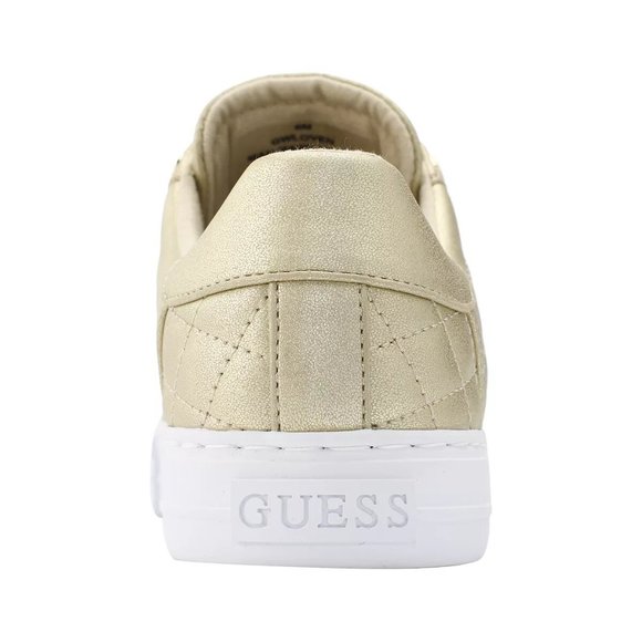GUESS Women's Loven Casual Lace-Up Sneakers GOLD TONE Size 5 - Picture 3 of 12